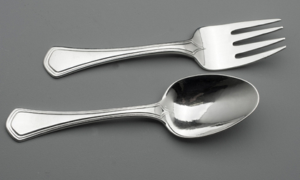 Tiffany Sterling Silver Christening Spoon and Fork - Suitable for toddler